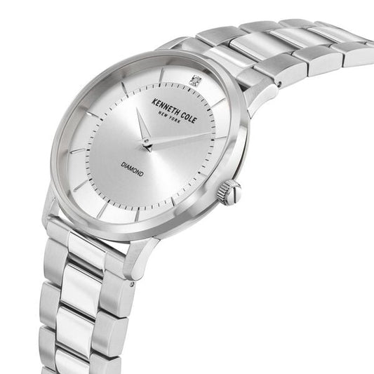 Kenneth Cole Quartz Analog Silver Dial Stainless Steel Strap Watch for Men