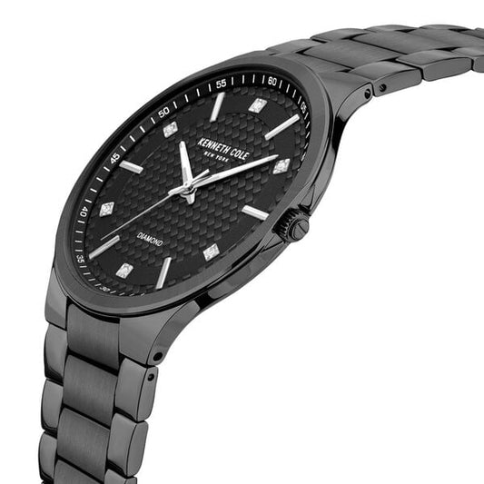 Kenneth Cole Quartz Analog Black Dial Stainless Steel Strap Watch for Men
