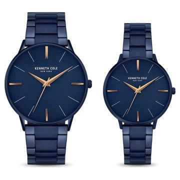Kenneth Cole Quartz Analog Blue Dial Blue Stainless Steel Strap Watch For Couple
