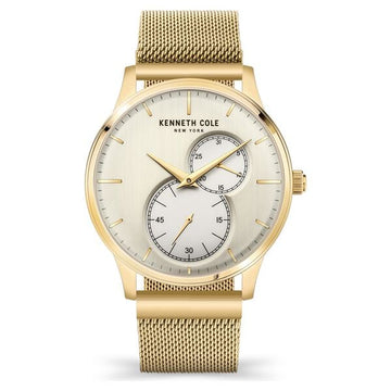 Kenneth Cole Quartz Analog Champagne Dial Stainless Steel Strap Watch for Men