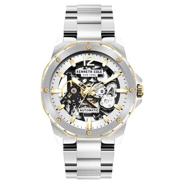Kenneth Cole Automatic White Dial Stainless Steel Strap Watch for Men