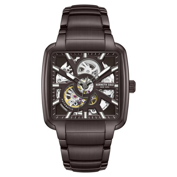 Kenneth Cole Automatic Brown Dial With Brown Stainless Steel Strap Watch For Men