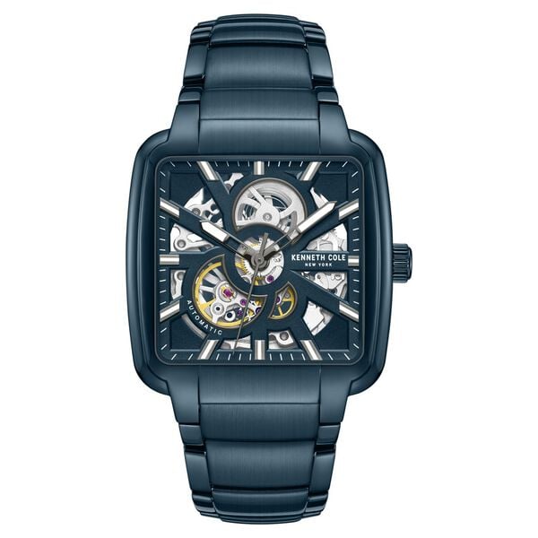 Kenneth Cole Automatic Blue Dial With Blue Stainless Steel Strap Watch For Men