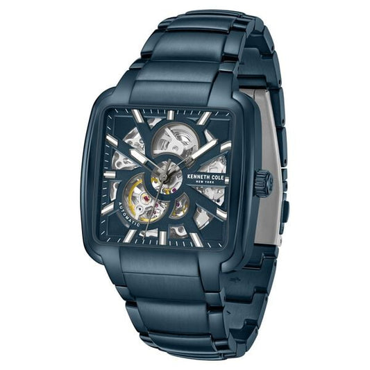 Kenneth Cole Automatic Blue Dial With Blue Stainless Steel Strap Watch For Men