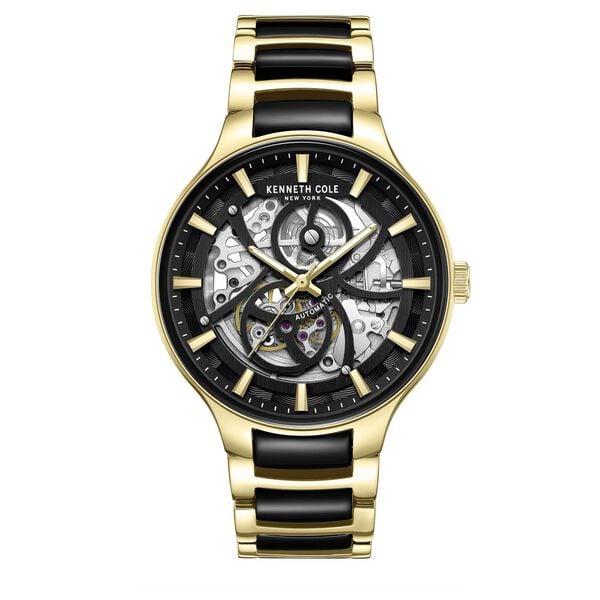 Kenneth Cole Automatic Black Dial Stainless Steel Strap Watch For Men