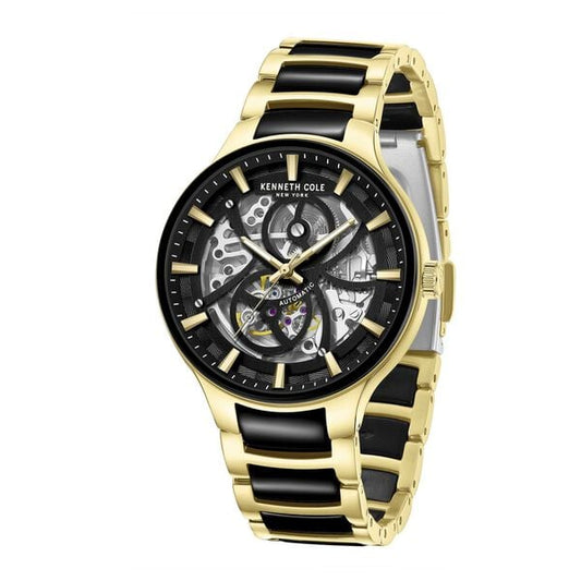 Kenneth Cole Automatic Black Dial Stainless Steel Strap Watch For Men