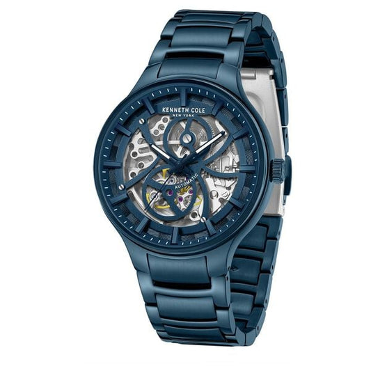 Kenneth Cole Automatic Blue Dial Stainless Steel Strap Watch For Men