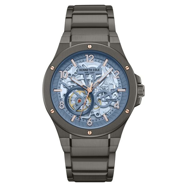 Kenneth Cole Black Automatic Stainless Steel Bracelet Watch For Men