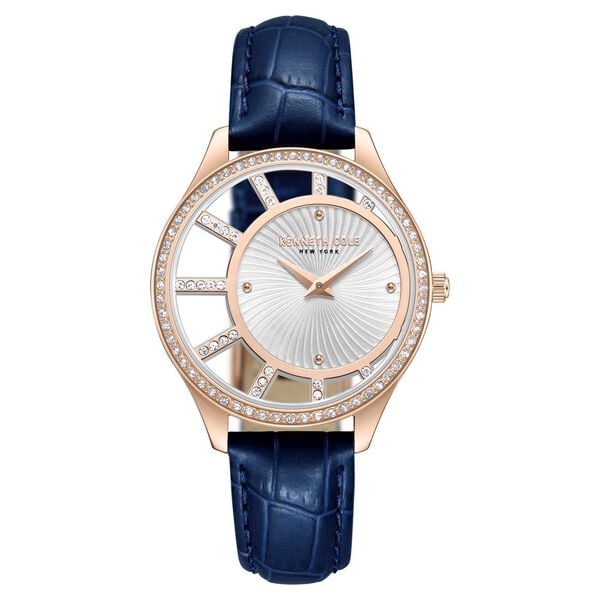 Kenneth Cole Quartz Analog Silver Dial Leather Strap Watch For Women
