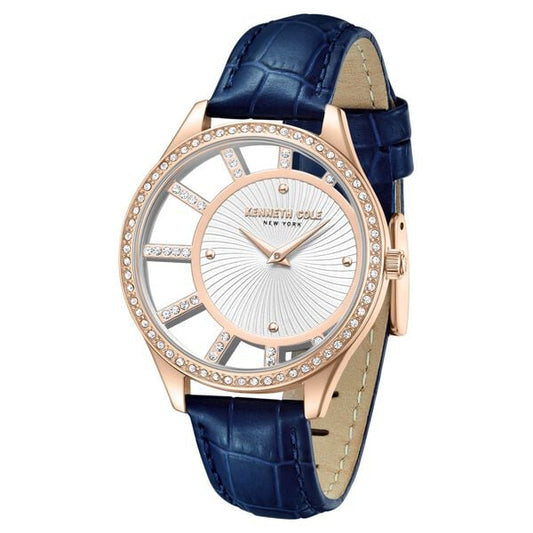 Kenneth Cole Quartz Analog Silver Dial Leather Strap Watch For Women