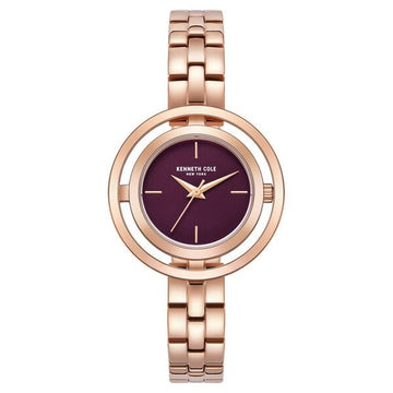 Kenneth Cole Quartz Analog Purple Dial Stainless Steel Strap Watch for Women