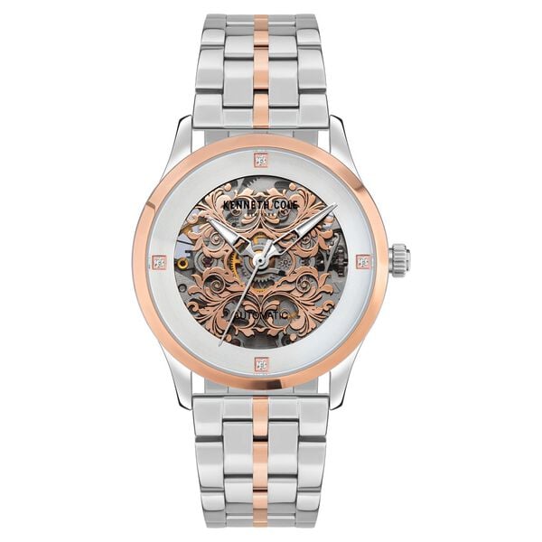 Kenneth Cole Automatic Silver Dial Stainless Steel Strap Watch for Women