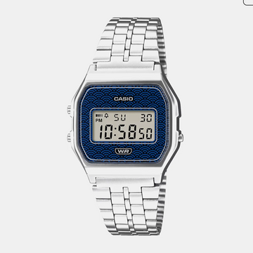 Casio Vintage Unisex Digital Blue Dial Digital Stainless Steel Watch D432