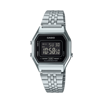 Casio Vintage LA680WA-1B – front three-quarter view