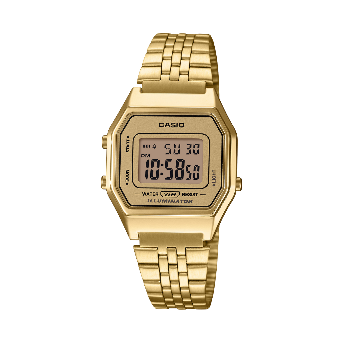 Casio Vintage LA680WGA-9 – front three-quarter view