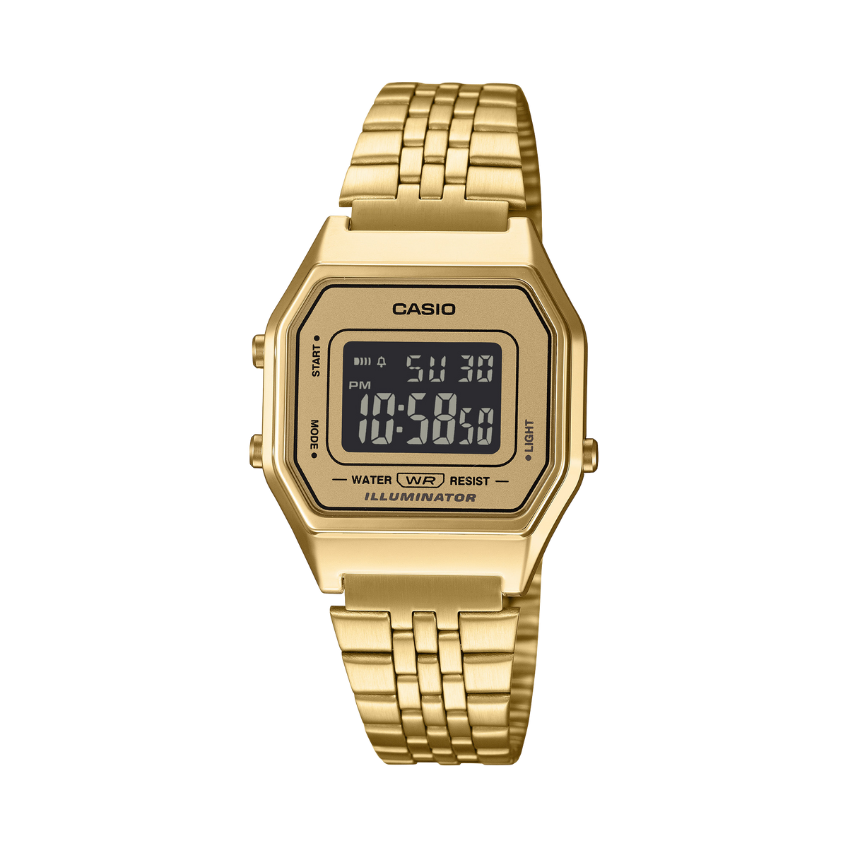 Casio Vintage LA680WGA-9B – front three-quarter view
