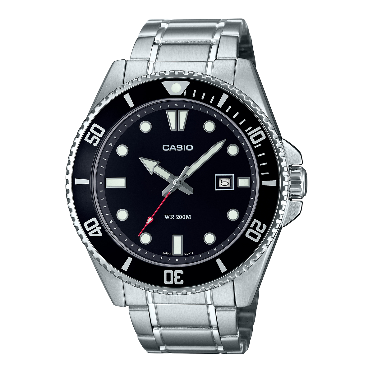 Casio MDV-107D-1A1V – front three-quarter view