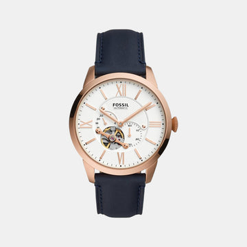Fossil ME3171I Townsman Automatic Navy Leather Watch for Men