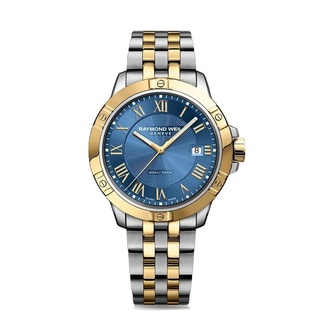 Raymond Weil Tango Classic Men'S Quartz Gold Blue Dial Steel 41 Mm Watch