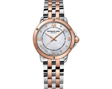 Raymond Weil Tango Classic Ladies Quartz Rose Gold Two-Tone Diamond 30 Mm Watch