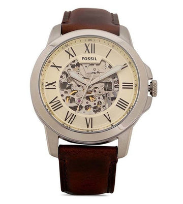 Fossil Grant Automatic Dark Brown Leather Watch