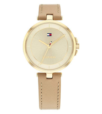 Beige Dial Leather Strap Watch NCTH1782364 - Kamal Watch Company