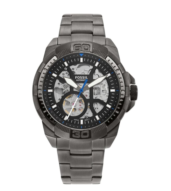 Fossil Bronson Automatic Smoke Stainless Steel Watch Me3218