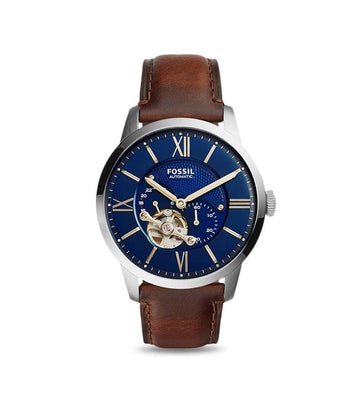 Fossil Townsman Automatic Blue Dial Steel Watch