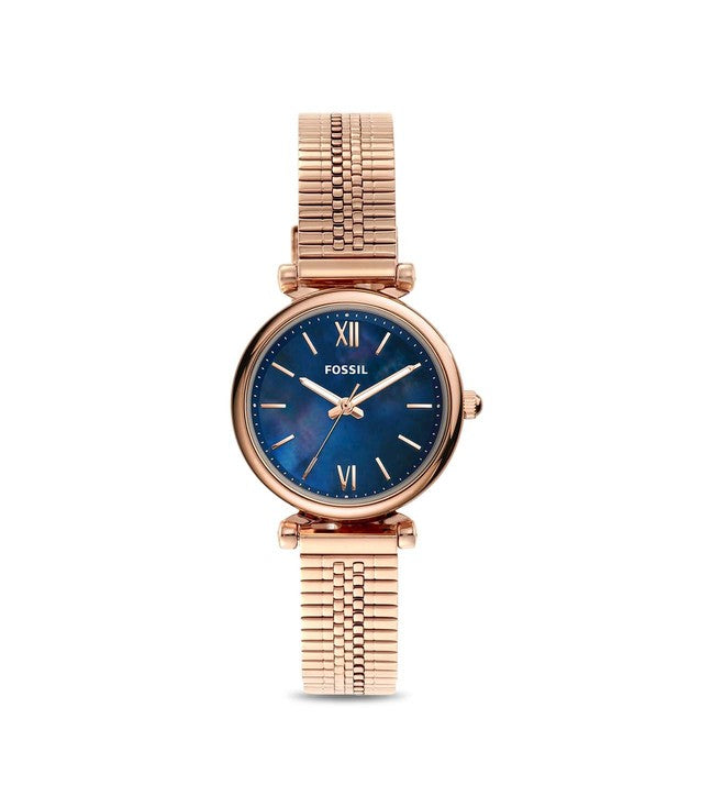 Carlie Mini Three-Hand Rose-Gold-Tone Stainless-Steel Watch