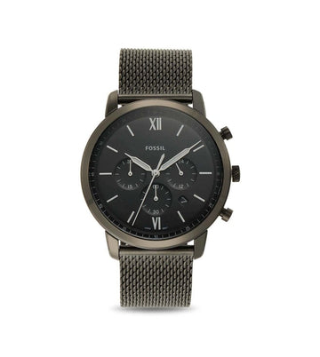 Fossil Neutra Chronograph Smoke Stainless Steel Mesh Watch Fs5699