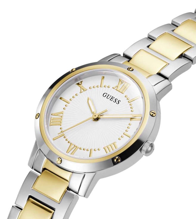 Guess Overdrive Analog White Dial White Rubber Strap Watch for Women - W10614L2