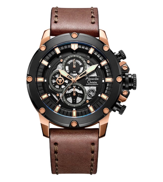 ALEXANDRE CHRISTIE Chrono Quartz Chronograph Men 46mm 6564MCLBRBA