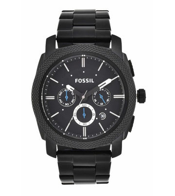 Fossil Men'S Black Stainless Steel Bracelet Fs4552I