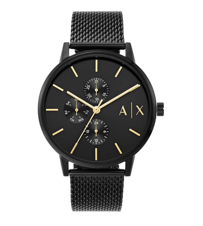 Armani Exchange Round Analog Black Dial Men Watch
