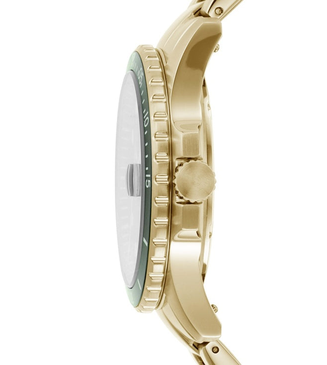 Fossil Blue Dive Three Hand Green Dial Rose Gold Steel Strap Watch For Women - ES5371 main image 1