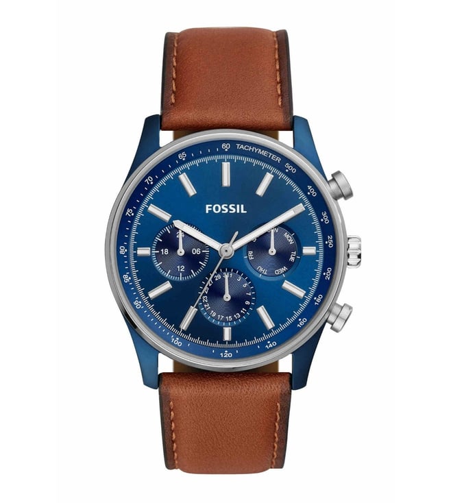 Fossil Sullivan Multifunction Brown Leather Watch