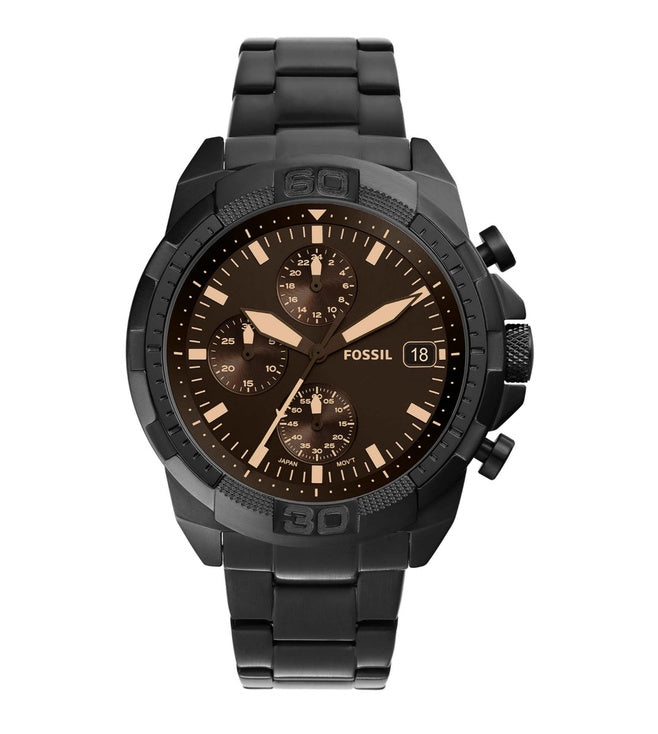 Bronson Chronograph Black Stainless Steel Watch