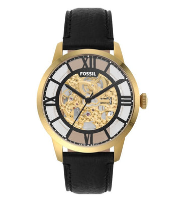 Fossil Townsman Automatic Black Eco Leather Watch Me3210
