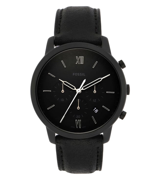 Fossil Neutra Chronograph Black Leather Watch