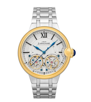 EARNSHAW ES-8266-44 Barralier Double Open Heart Automatic Watch for Men