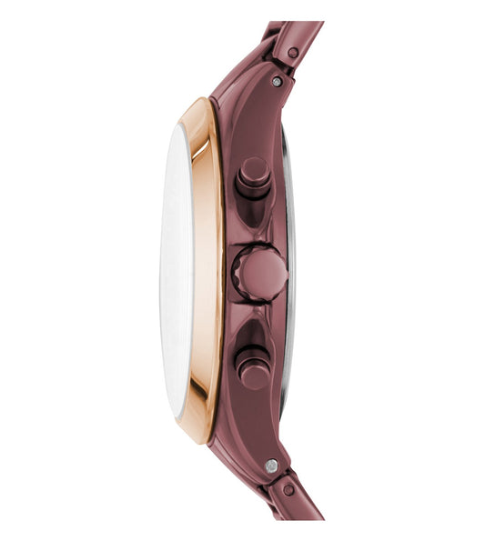 Modern Courier Midsize Chronograph Wine Stainless Steel Watch BQ3281