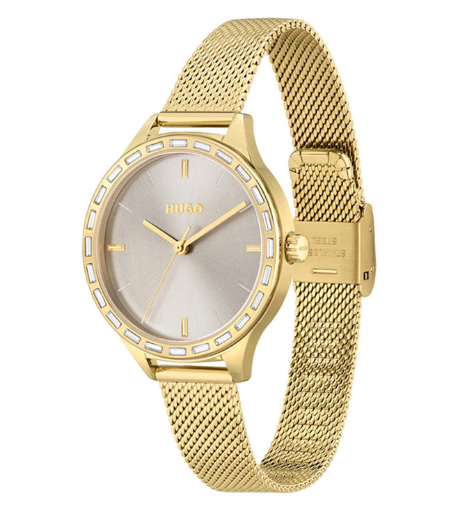 HUGO 1540116 Flash Crystals Analog Watch For Women - Kamal Watch Company