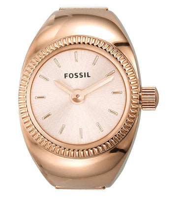 Watch Ring Two-Hand Rose Gold-Tone Stainless Steel-ES5247