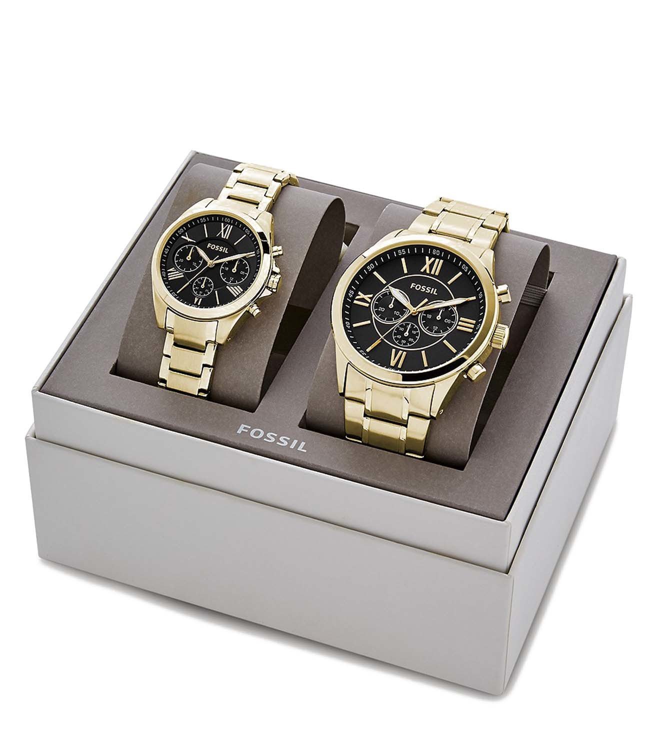 FOSSIL BQ2400SET Modern Courier Chronograph Watch Set for Couples
