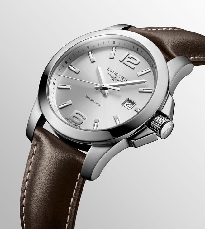 Longines Conquest Silver Dial Men'S Watch