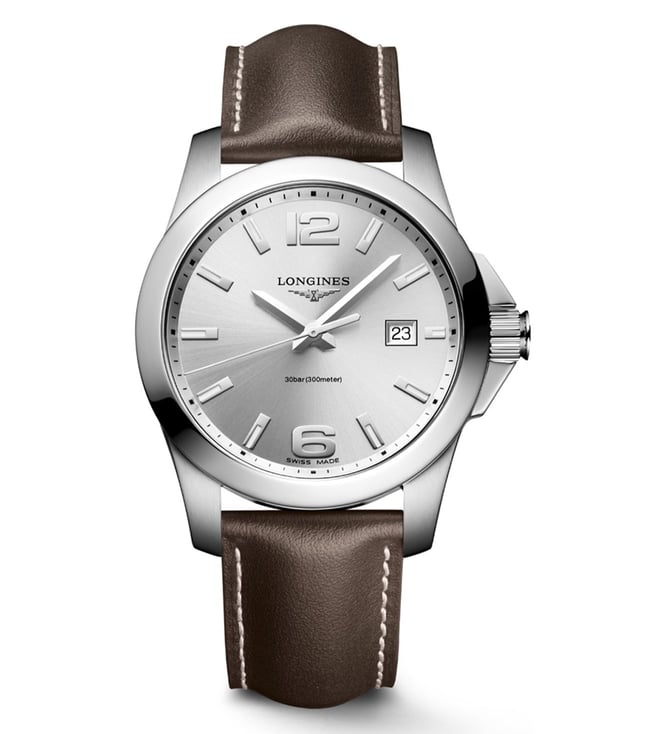 Longines Conquest Silver Dial Men'S Watch