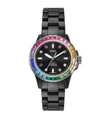 FB-01 Three-Hand Black Ceramic Watch