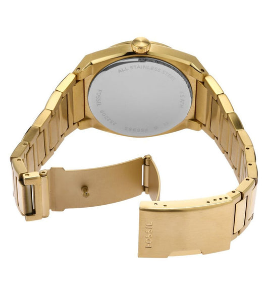 FOSSIL Everett Three-Hand Date Gold-Tone Stainless Steel Watch