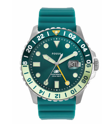 Fossil Blue GMT Oasis Silicone Watch