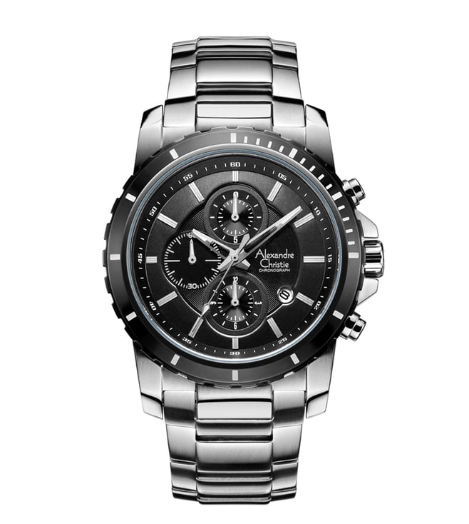 Alexandre Christie 6141MCBTBBA Elite Chronograph Watch for Men